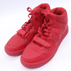 コンバース × XLARGE エクストララージ シェブロンスターミックス ミッド コラボ スニーカー 靴 メンズ 24.5サイズ レッド CONVERSE 【中古】