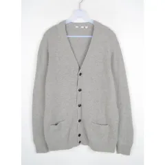 UNIQLO ユニクロ ニット カーディガン メンズ XL ウール混 セーター NG11337