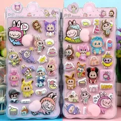 ラブブ　おしり　ぷくぷくシール　2枚セット　マシュマロ　スクイーズ【スピード発送1〜2日】