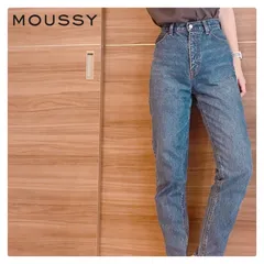 【拘りの一品】美品 定価1.3万 MOUSSY マウジー HW SLIM TAPERED デニムパンツ 23