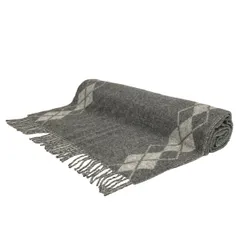 Glen Prince(グレンプリンス) マフラー - グレー×ダークグレー ウール