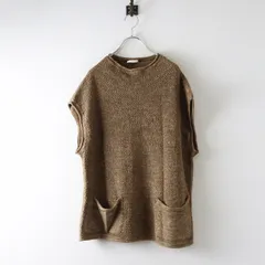 定価4.7万 45R 45rpm フォーティファイブアール リネンカノコの908馬比古ベスト 2＼ブラウン ノースリーブ ニット【2400014673616】