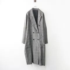 美品 AP STUDIO エーピーストゥディオGlen Check Coat リネン グレンチェックコート グレー┃ロング オーバーサイズ【2400014677836】のサムネイル