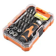 デイトナ(Daytona) バイク 工具セット コンパクト ラチェットドライバー 1/4インチソケット対応 アダプター付 ビット・ソケットミニツールセット 23ピース