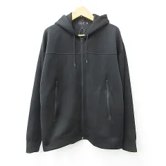 パーカー 長袖 ジップアップ フード 大きいサイズ 黒 ブラック 3L サンプル品