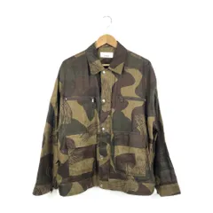 6397　JOURNAL　STANDARD　LUXE　ジャーナルスタンダードラックス　24/SS　24-010-450-0049-1-0　リネン　ミリタリージャケット　Sサイズ　迷彩柄　カモ柄　カーキのサムネイル
