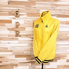 【ルコックスポルティフ】中綿ブルゾン 撥水 ゴルフ ジャケット 長袖 M 黄×紺