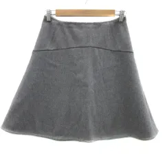アンタイトル UNTITLED フレアスカート ひざ丈 無地 2 グレー /YS6