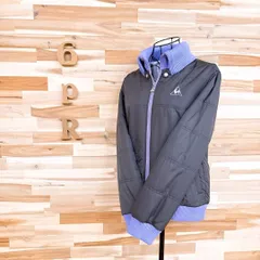 【ルコックスポルティフ】ゴルフ 中綿 ジップ ジャケット 軽量 L グレー×紫