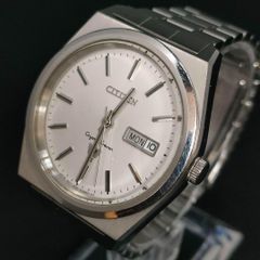 昭和国産腕時計【音叉】シチズンハイソニック デイデイト 稼働品 純正