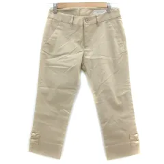 クチュールブローチ COUTURE BROOCH テーパードパンツ 七分丈 リボン 38 ベージュ /YM30