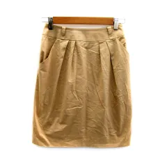 ボールジー BALLSEY トゥモローランド フレアスカート ひざ丈 無地 36 ベージュ /SY15