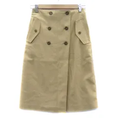 コラージュ ガリャルダガランテ COLLAGE GALLARDAGALANTE 台形スカート ミモレ丈 無地 ダブルボタン 1 ベージュ /YS33