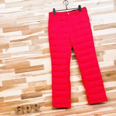 【キャロウェイ】ボーダー キルティング ゴルフ 中綿パンツ 防寒 M 赤レッド