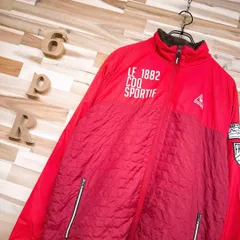 【ルコックスポルティフ】キルティング 中綿ジャケット ゴルフ 防寒 LL 赤×白