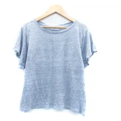 ロペピクニック ROPE Picnic ニット カットソー ラウンドネック 半袖 フレアスリーブ 38 水色 ライトブルー /HO4