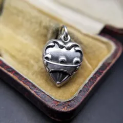 WWII期 ヴィンテージ スウィートハートジュエリー クラシカル チャーム 925 シルバー ペンダントヘッド 銀 ネーム彫金 Mac Y25-D