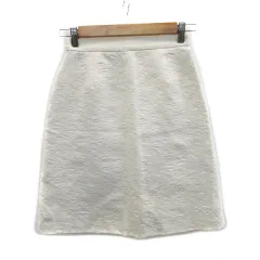 ロペピクニック ROPE Picnic フレアスカート ひざ丈 総柄 36 ホワイト 白 /MS8