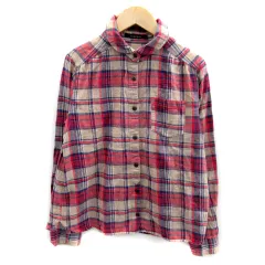 ページボーイ PAGE BOY カジュアルシャツ 長袖 チェック柄 マルチカラー M 青 ブルー 赤 レッド ベージュ /SY38