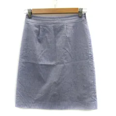 ノーリーズ Nolley's フレアスカート ひざ丈 36 青 ブルー /SM19