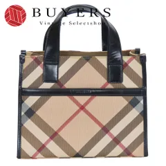 【中古】 バーバリー ハンドバッグ ノバチェック PVC レザー ベージュ系 ブラック ピンク ミニ 普段使い レディース 女性 BURBERRY