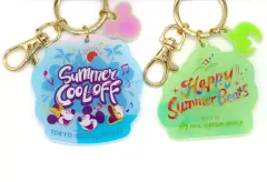【中古】キーホルダー ミッキーマウス＆ミニーマウス＆ドナルドダック サマー・クールオフ 光るキーチェーンセット 「ディズニー」 東京ディズニーリゾート限定