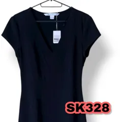 DIANE von FURSTENBERG(ダイアン フォン ファステンバーグ) ｖネックワンピース 黒色 2サイズ レディースワンピース　管理SK328