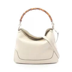 グッチ GUCCI ショルダーバッグ ダイアナ バンブー 282315 アイボリー レザー バンブー 2wayショルダー レディース Used B