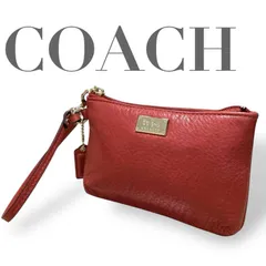 ☆★COACH コーチ★ポーチ　小物入れ　リストレット　レザー　チャーム　ロゴ　シルバー金具　★　♯2003