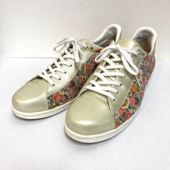 アージレ バイ ルコライン 花柄 厚底 ウェッジスニーカー ジップ 37