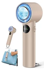 携帯扇風機 軽量 充電式 Type-C 最大-17℃冷やす 小型 掛け カラビナ ミニフォン 手持ち ファン 冷却 ペルチェ 強力 小型 1-100無段階風量 静音 大容量 6800mAh 熱中症対策 手持ち扇風機 【2025最新・超大風量・瞬間冷却】 冷却プ