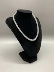 K2 クリスタルネックレス 水晶 silver刻印 首周り43cm クリア アンティーク