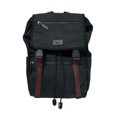 GUCCI グッチ シェリーライン タイガーヘッド バックパック 450982 ブラック ナイロン バックパック メンズ 【中古】 42511K138