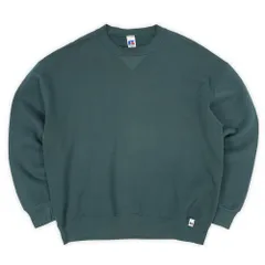 ラッセル RUSSELL 90s 90年代 ブランクスウェット 無地 MADE IN USA アメリカ製 前V ヴィンテージ 古着 メンズ スウェット トレーナー ブルーグリーン XL【中古】