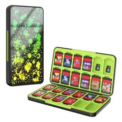 ATiC Switch 2/ Switch/Switch Lite/Switch有機ELモデル ソフトケース カード収納ケース Switchソフト24枚/Micro SD 24枚同時に収納 ゲームカード収納ボックス カードまとめ収納 耐衝撃 軽量 防塵 持ち運