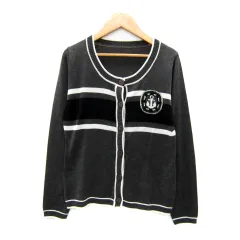 ペイトンプレイス PEYTON PLACE カーディガン ミドル丈 ラウンドネック M グレー /SY22