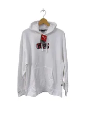 プーマ◆メンズ スウェットパーカー リラックスフーディー ロゴ ホワイト L