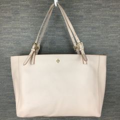 TORY BURCH A4収納可 3層 サフィアーノレザー トートバッグ 白 - メルカリ