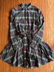 Polo Ralph Lauren  ポロラルフローレン　チェック長袖ワンピース　150cm