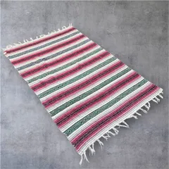 ✨【チャリティーラップ】The Charity Wrap エルサルバドル手織り ラグ ブランケット メキシカンサラペ調【10013SA】