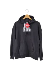 プーマ◆メンズ スウェットパーカー リラックスフーディー ロゴ ブラック