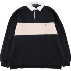 古着 ラルフローレン Ralph Lauren POLO by Ralph Lauren 長袖 ラガーシャツ メンズL相当/eaa600754