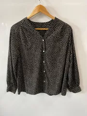 ピB6⚫︎UNITED ARROWS GREEN LABEL RELAXING⚫︎レディース⚫︎ブラウス⚫︎シャツ⚫︎size表記なし⚫︎黒×白