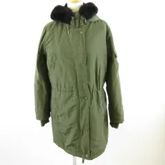 ギャップ GAP モッズコート ジップアップ 長袖 ミドル丈 カーキ XS *A416