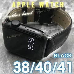 apple watch バンド アップルウォッチ バンド ベルト 38mm 40mm 41mm CROCO-BAND BLK-PIN
