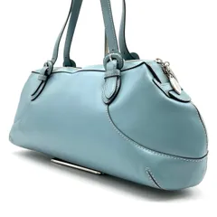 【良品】 Cole Haan コールハーン ハンドバッグ トートバッグ ブルー レザー 革 レディース ミニボストン 青