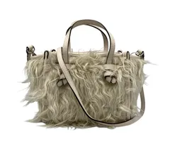 GIANNI CHIARINI ジャンニキアリーニ ミス マルチェッラ エコファー 2WAY ショルダーバッグ 中古 D4