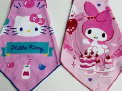 ループ付きタオル 2枚セット サンリオ キティ マイメロ