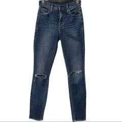 トレンド【KSUBI】USA製 ダメージ加工 ストレッチ スキニー デニム S