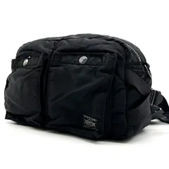【良品】  Porter ポーター タンカー ボディバッグ ナイロン ブラック 黒 ウエストポーチ メンズ レディース ユニセックス 男女兼用